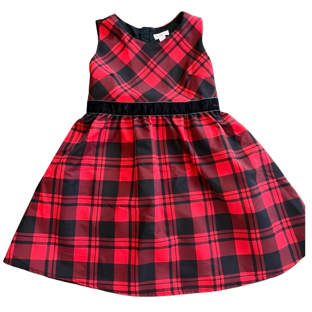 Cat & Jack Plaid Red and Black Dress
